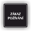 Cedule zákaz požívání – plast (piktogram)