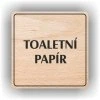 Cedule toaletní papír – plast (piktogram)