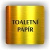 Cedule toaletní papír – plast (piktogram)
