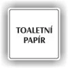 Cedule toaletní papír – plast (piktogram)