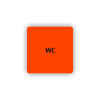 Cedule wc | Piktogram (čtverec)