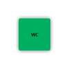 Cedule wc | Piktogram (čtverec)