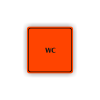 Cedule wc | Piktogram (čtverec)