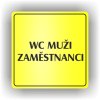 Piktogram - WC MUŽI ZAMĚSTNANCI