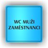 Piktogram - WC MUŽI ZAMĚSTNANCI