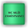 Piktogram - WC MUŽI ZAMĚSTNANCI