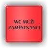 Piktogram - WC MUŽI ZAMĚSTNANCI