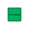 Cedule ticho prosím nápis | Piktogram (čtverec)
