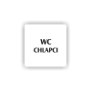 Cedule wc chlapci nápis | Piktogram (čtverec)