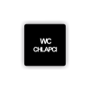 Cedule wc chlapci nápis | Piktogram (čtverec)