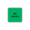 Cedule wc chlapci nápis | Piktogram (čtverec)