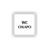 Cedule wc chlapci nápis | Piktogram (čtverec)