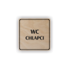 Cedule wc chlapci nápis | Piktogram (čtverec)