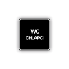 Cedule wc chlapci nápis | Piktogram (čtverec)