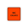 Cedule wc chlapci nápis | Piktogram (čtverec)