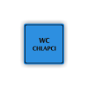 Cedule wc chlapci nápis | Piktogram (čtverec)