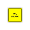 Cedule wc chlapci nápis | Piktogram (čtverec)