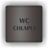 Cedule wc chlapci – plast (piktogram)