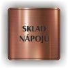 Cedule sklad nápojů – plast (piktogram)