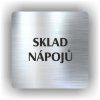 Cedule sklad nápojů – plast (piktogram)