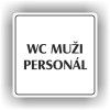 Cedule wc muži personál – plast (piktogram)