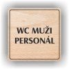 Cedule wc muži personál – plast (piktogram)