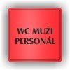 Piktogram - WC MUŽI PERSONÁL