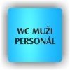 Cedule wc muži personál – plast (piktogram)
