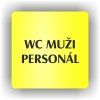 Cedule wc muži personál – plast (piktogram)