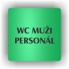 Cedule wc muži personál – plast (piktogram)
