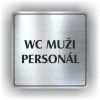 Cedule wc muži personál – plast (piktogram)