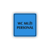 Cedule wc muži personál | Piktogram (čtverec)