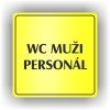 Cedule wc muži personál – plast (piktogram)