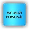 Cedule wc muži personál – plast (piktogram)
