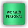 Piktogram - WC MUŽI PERSONÁL