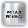 Cedule wc muži personál – plast (piktogram)