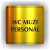 Piktogram - WC MUŽI PERSONÁL
