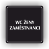 Cedule wc ženy zaměstnanci – plast (piktogram)