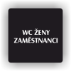 Cedule wc ženy zaměstnanci – plast (piktogram)