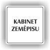 Cedule kabinet zeměpisu – plast (piktogram)