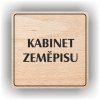 Cedule kabinet zeměpisu – plast (piktogram)