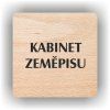 Cedule kabinet zeměpisu – plast (piktogram)