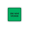 Cedule zde není východ | Piktogram (čtverec)