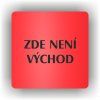 Cedule zde není východ – plast (piktogram)