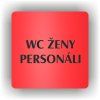 Cedule wc ženy personál – plast (piktogram)