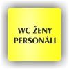 Cedule wc ženy personál – plast (piktogram)