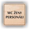 Cedule wc ženy personál – plast (piktogram)
