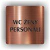 Cedule wc ženy personál – plast (piktogram)