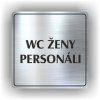 Cedule wc ženy personál – plast (piktogram)
