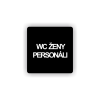 Cedule wc ženy personál | Piktogram (čtverec)